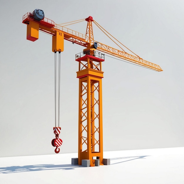 Photo cartoonstyle isolated tower crane illustration design