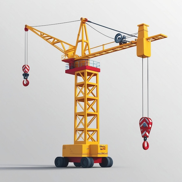 Photo cartoonstyle isolated tower crane illustration design