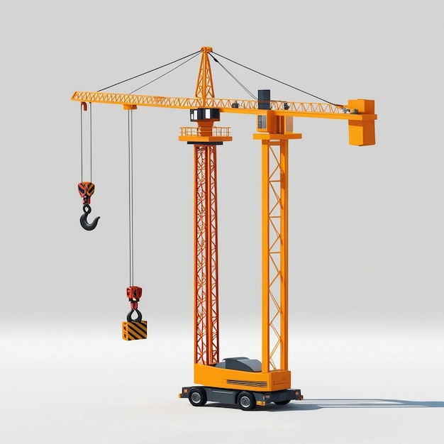 Photo cartoonstyle isolated tower crane illustration design