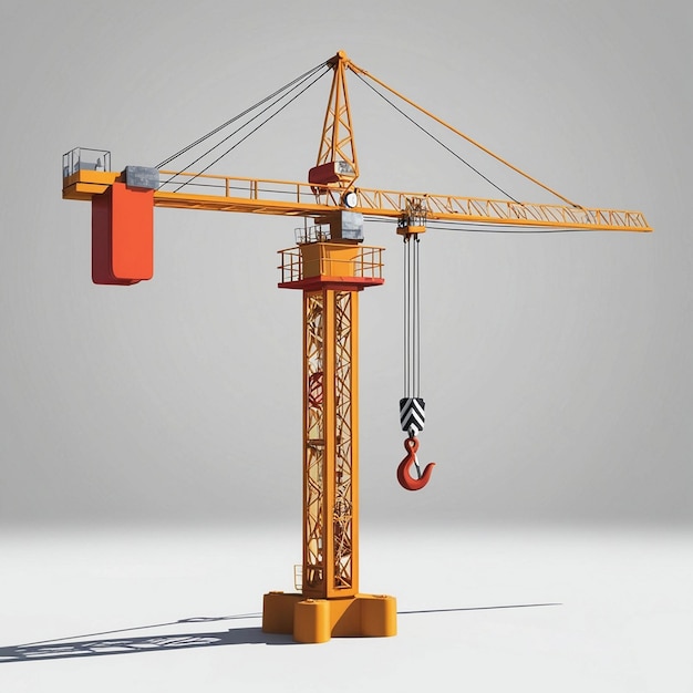 Photo cartoonstyle isolated tower crane illustration design