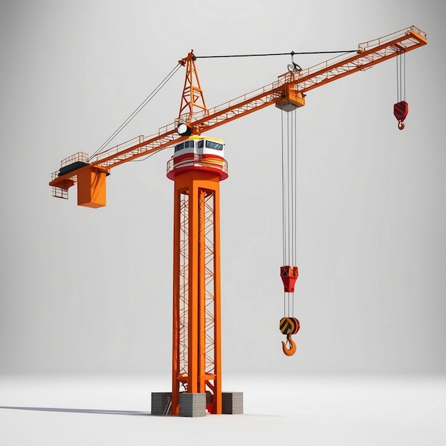 Photo cartoonstyle isolated tower crane illustration design