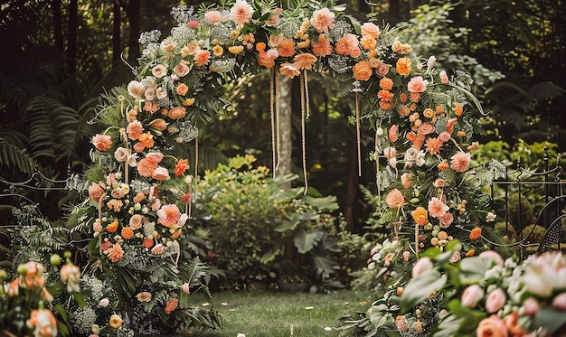 Cascading Flower Archway A Romantic and Enchanting Scene