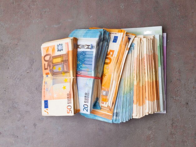 Cash money euro bills Euro currency money