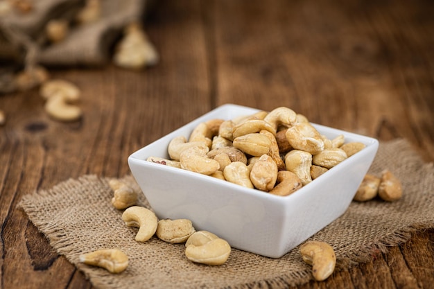 Cashew Nuts close up shot selective focus