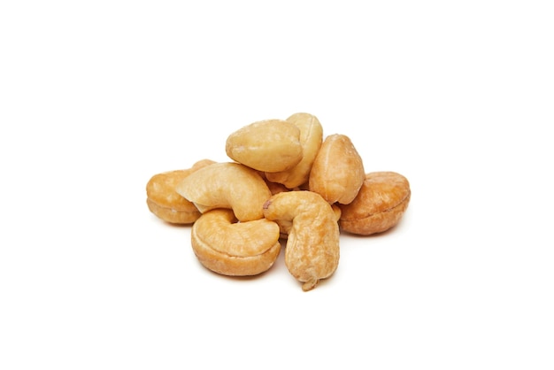 Cashew nuts isolated on a white background