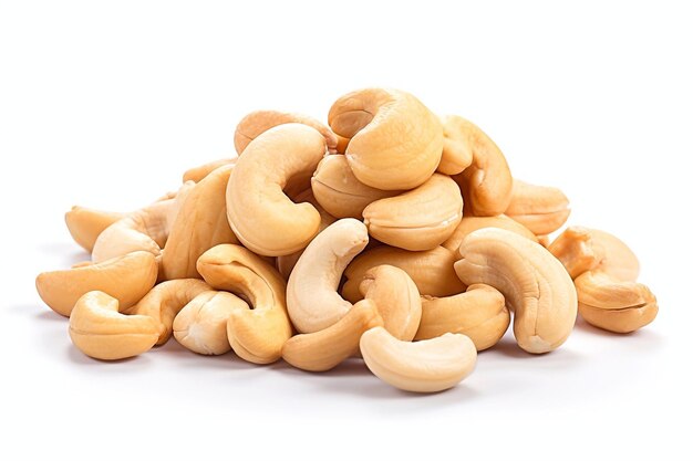 cashew nuts isolated on white