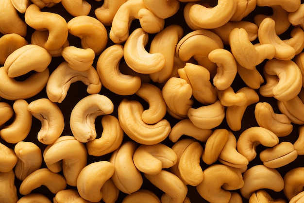 Photo cashews overhead nuts background image