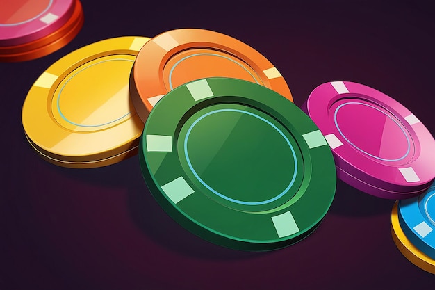 Photo casino poker chips icon render