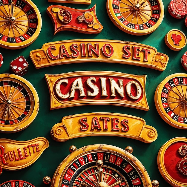 a casino set with the word casino on the front