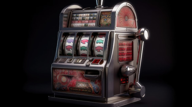 Casino slot machine with tokens background