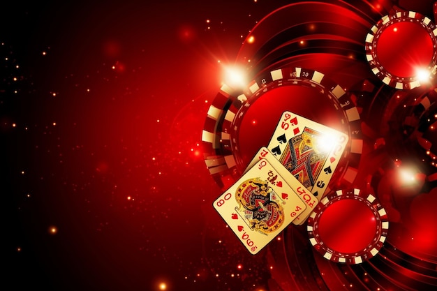 Casino wallpaper with poker elements