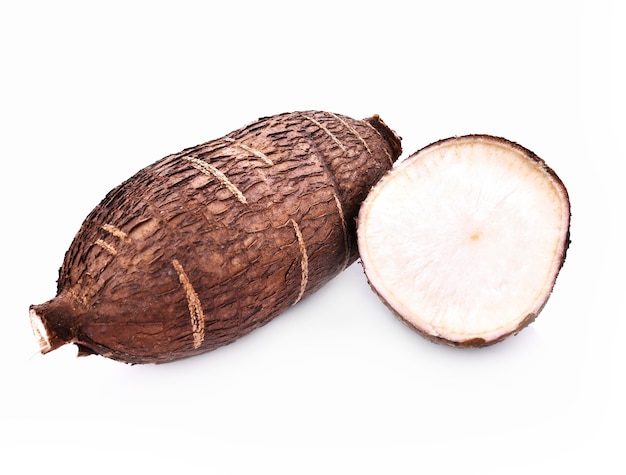 Cassava root isolated on whith background