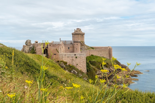 Castle Fort-la-Latte next to Cape FrÃÂÃÂ©hel and near Saint-Malo, Plevenon peninsula, French Brittany. France