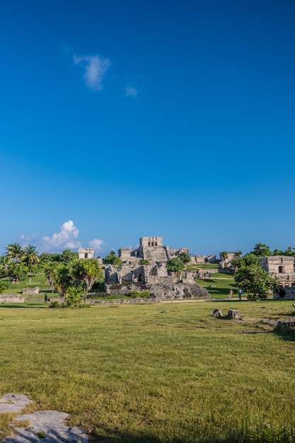 a castle of king in tulum ruins mexico