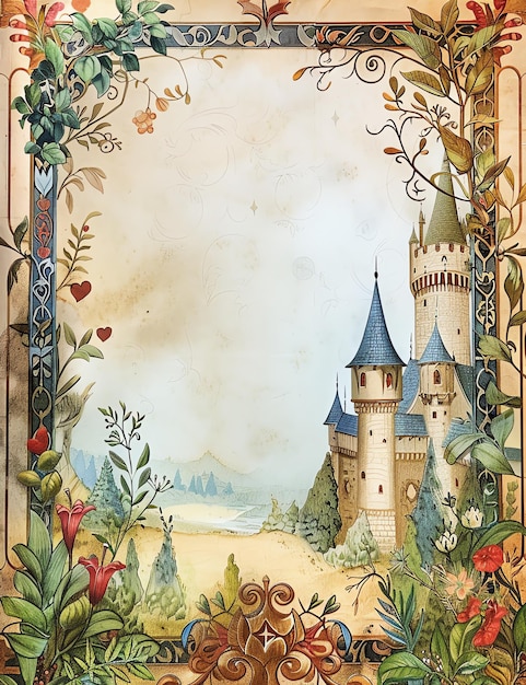 castle medival page Junk Journal