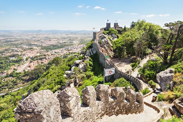 The Castle of the Moors is a hilltop medieval castle in Sintra, Portugal