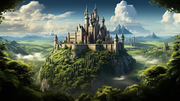 castle nature HD wallpaper photographic image