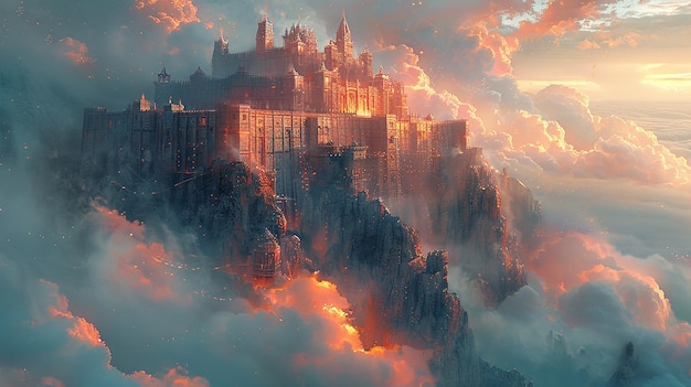 Photo castle in the sky by person