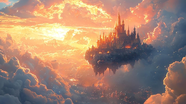 Photo castle in the sky by person