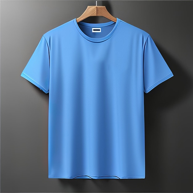 casual blue mockup blank tshirt