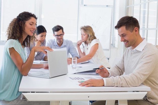 Casual business team having a meeting