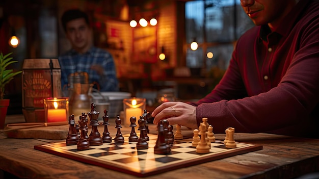 Casual cafe chess game