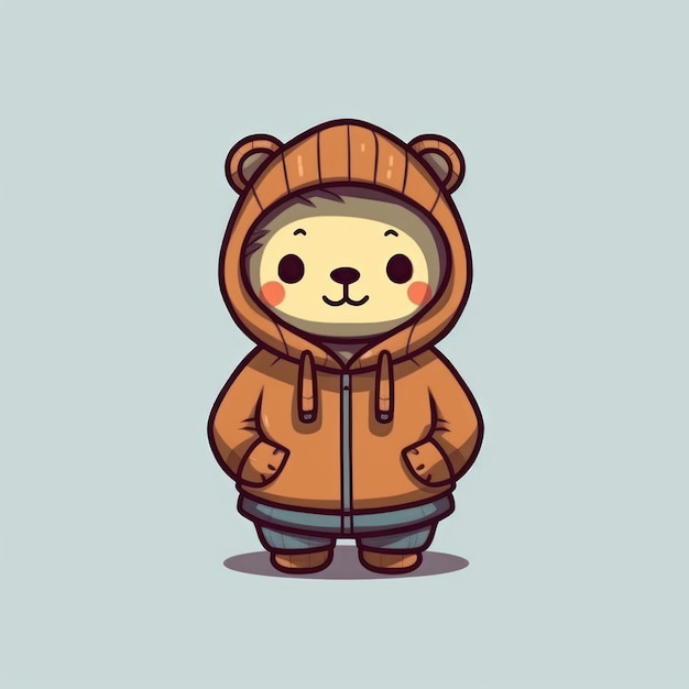 casual cute bear graphic friendly vector