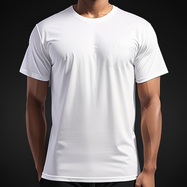 casual white mockup blank tshirt