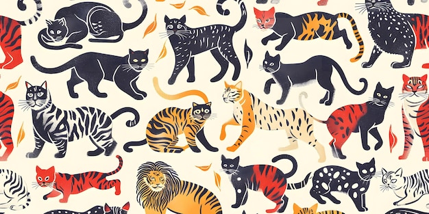 cat background cat pattern cat vector cat wallpaper cat vector