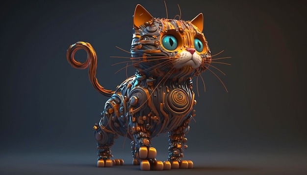 Cat cartoon character Generative AI