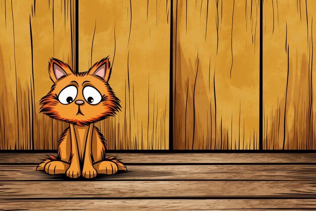 Cat Cartoon Images background and copy space