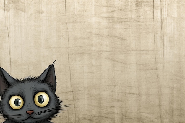 Photo cat cartoon images background and copy space