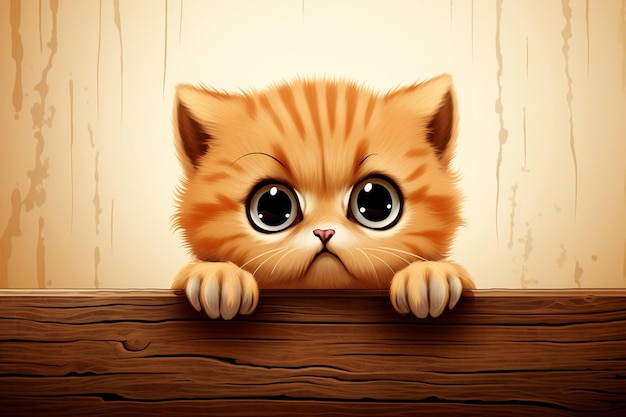 Cat Cartoon Images background and copy space