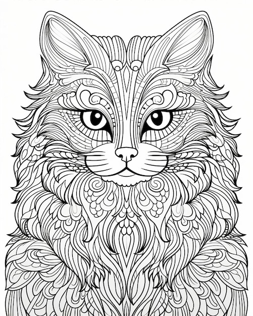 Photo cat coloring pages printable free