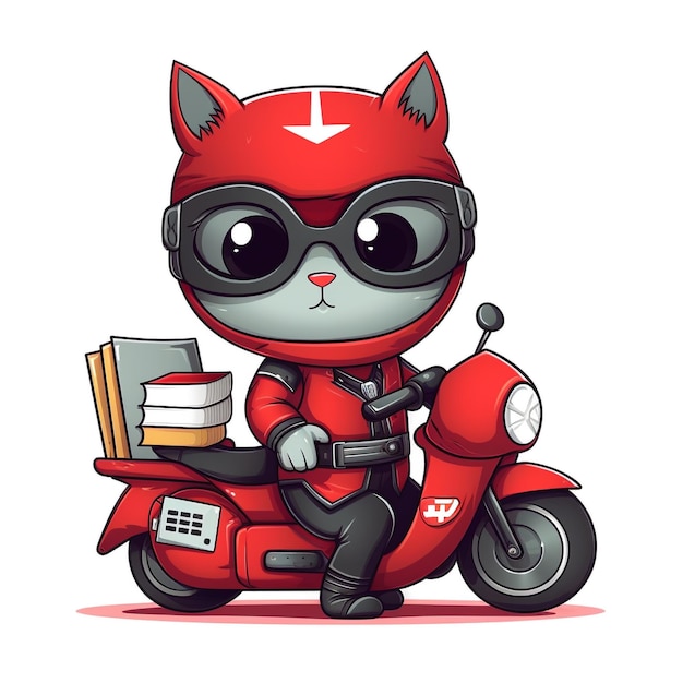 Cat courier mascot