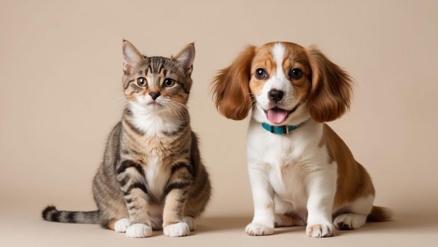 A cat and dog relaxing together showcasing the joy of pet companionship