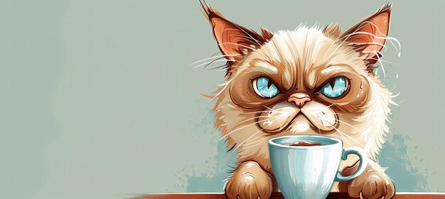 a cat drinking from a cup of tea