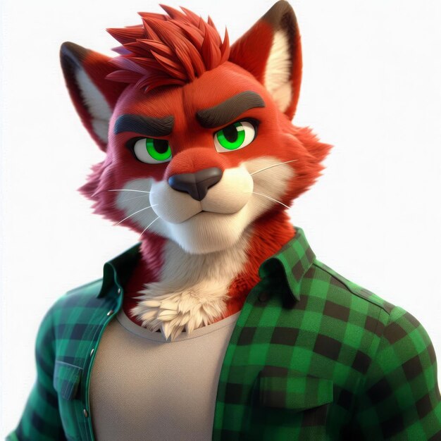 Cat Fursona with Lumberjack Style