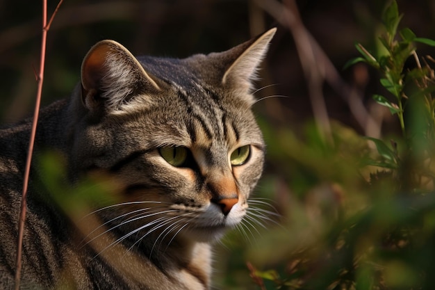 A cat in the grass