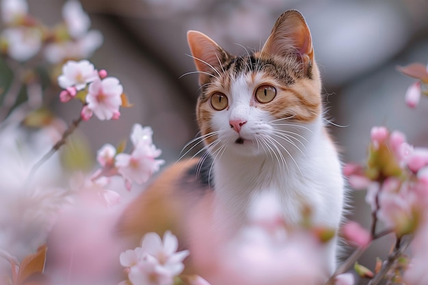 Photo a cat is looking at the camera and is looking at the camera