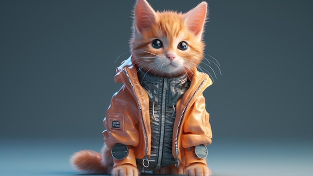 A cat in a jacket