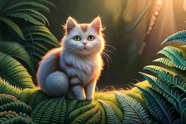 A cat in the jungle