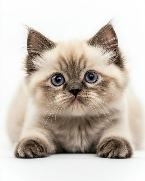 Cat kitten in motion pose transparent background