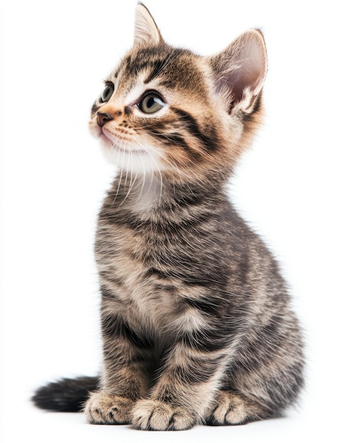 Cat kitten in motion pose transparent background