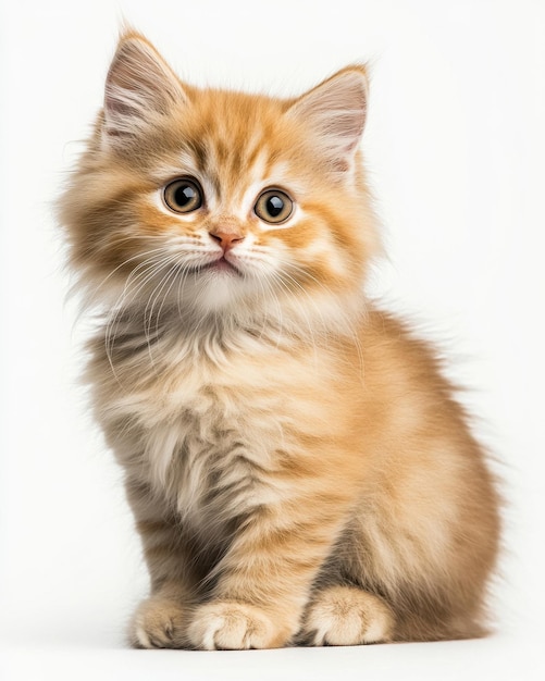 Cat kitten in motion pose transparent background