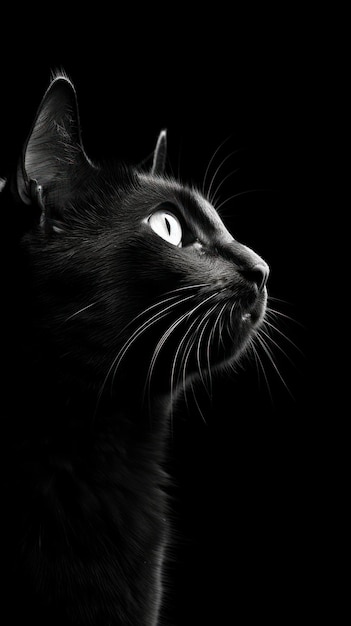 Cat mammal animal black