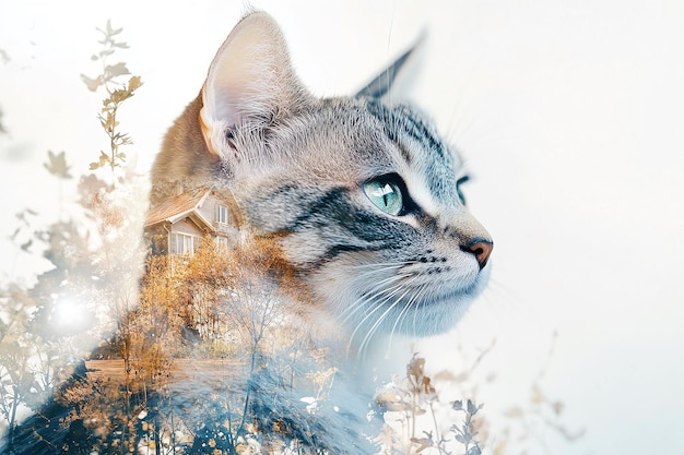 A Cat Nostalgic Gaze into Home and Nature