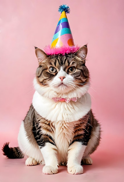 A Cat in a Party Hat