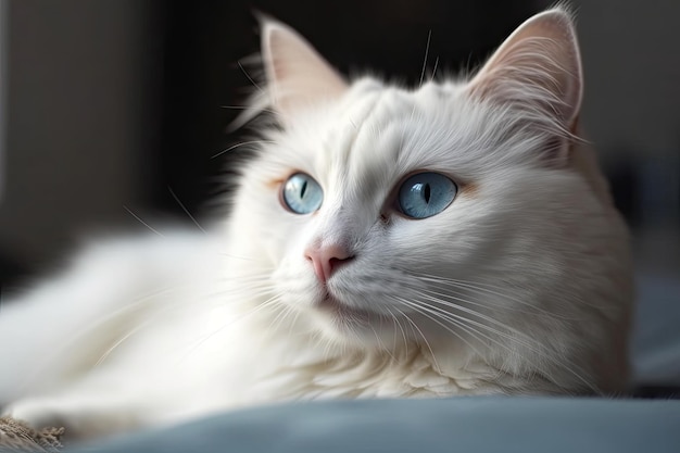 Cat relaxing peacefully at home