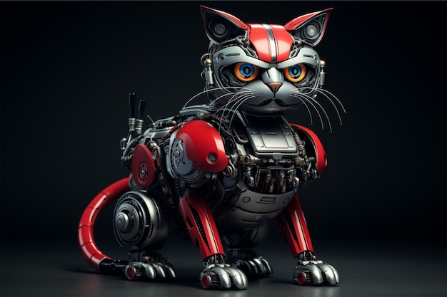 cat robot black